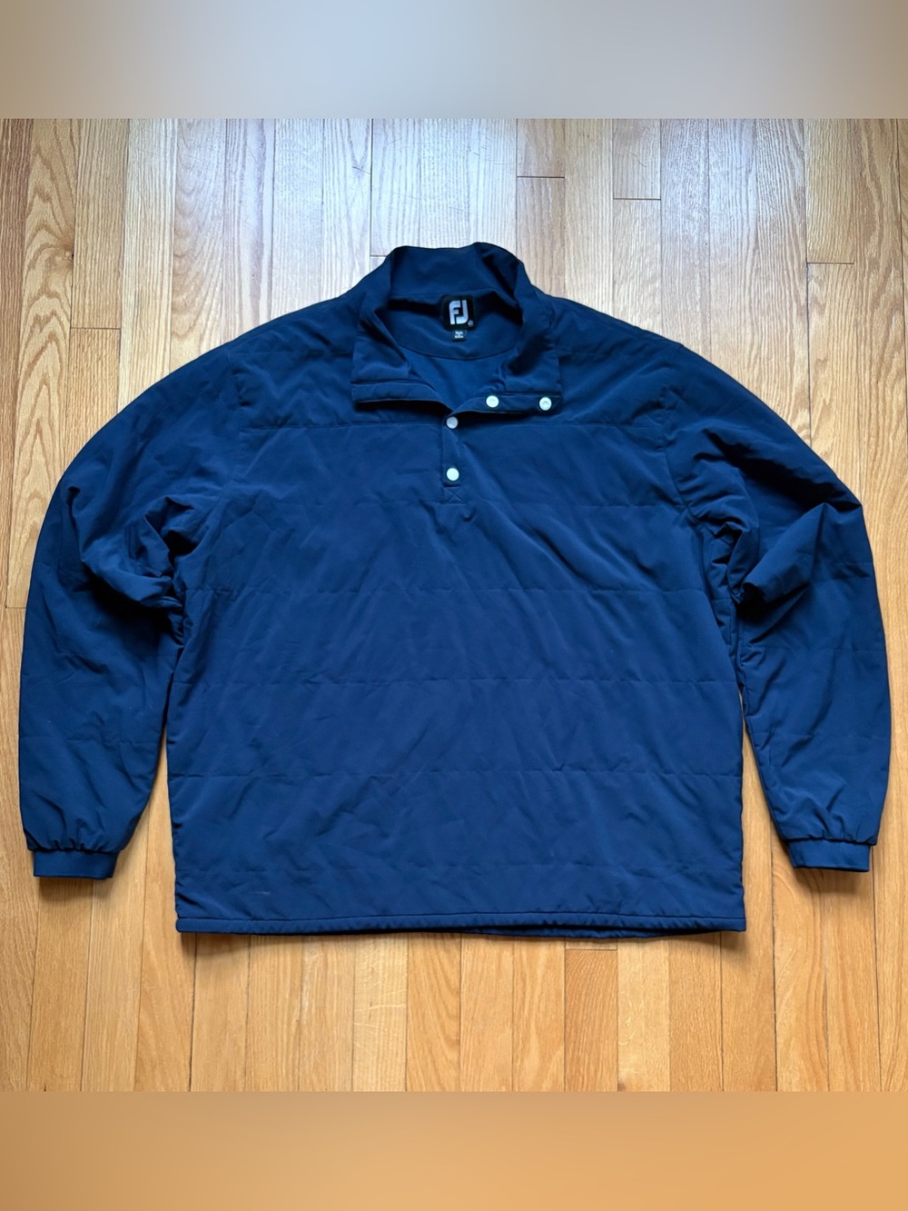 FootJoy Golf Men’s 1/4 Snap Thermal MidLayer Quilted Pullover 2XL XXL Blue Solid